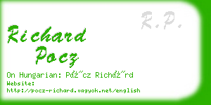 richard pocz business card